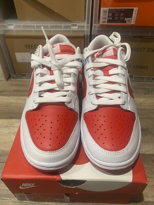 Nike Dunk Low University Red/white Reverse Size 8.5 | eBay