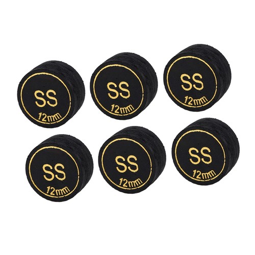 (SS) Billiard Pool Tips 6 Pieces Compact 12mm Snooker Tips For Home BAJ - Picture 15 of 24