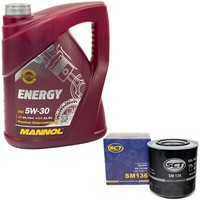 MotoröL Set 5W-30 5 Liter + ÖLfilter SM 136 FüR Audi A6 100 VW Transporter IV