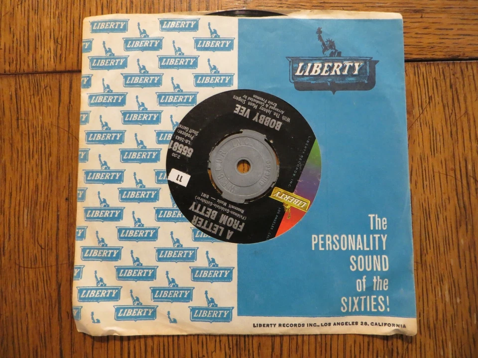 Bobby Vee – Be True To Yourself - 1963 - Liberty 55581 7" Single VG/Generic Foto 4 de 4