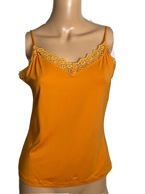 Angelo marani Italy Women's Tank Top Orange Beaded Size 46 (US 10) Retail $190