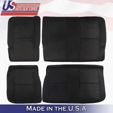 2007 2008 2009 For GMC Sierra 1500 2500 3500 Rear Top & Bottom Cloth Covers BLK