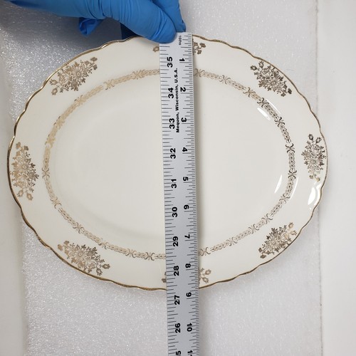 Royal China Inc Ohio USA 22k Oval Serving Platter 11+" - Picture 10 of 10