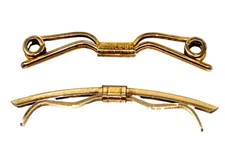 Vintage collar bar clips Kremenz & Manleigh Gold Tone USA Retro Lot 2 Signed