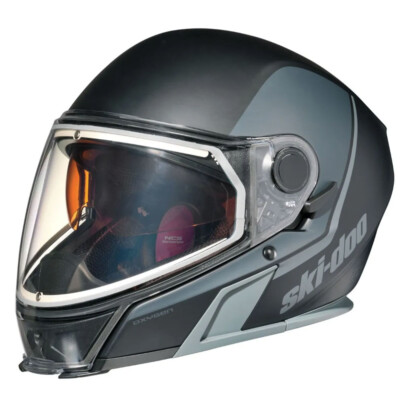 Ski-Doo Oxygen Snowmobile Helmet Carbon Fiber Heated Anti-Fog Charcoal Grey