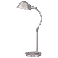 Tischlampe Schreibtischlampe Led Beistelllampe Nachttischlampe Nickel H 53 Cm