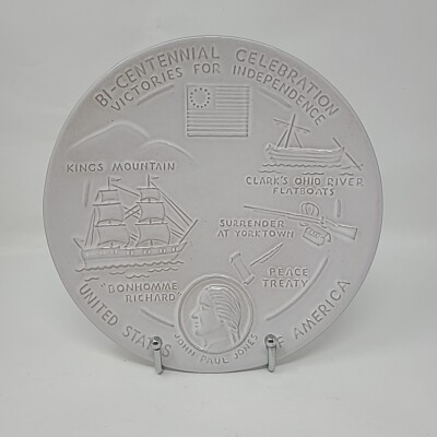 Frankoma Pottery Bi-Centennial Celebration Plate- Victory For Independence- 1975