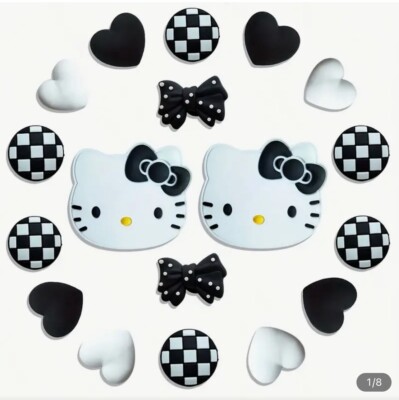 18pcs Cute Sanrio Hello Kitty  For Croc Accessories Shoe Jewelry Charms