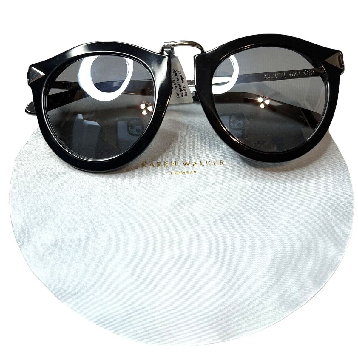 Karen Walker Black Silver Sunglasses Superstar Harvest 