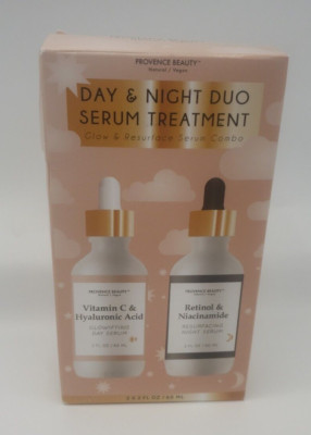 PROVENCE BEAUTY Glow & Resurface Serum Combo Day & Night Duo Treatment 2x2 fl oz