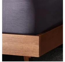 Studio 3B  Full Box Spring Cover in Charcoal 75" L x 54" W Elastic Bands