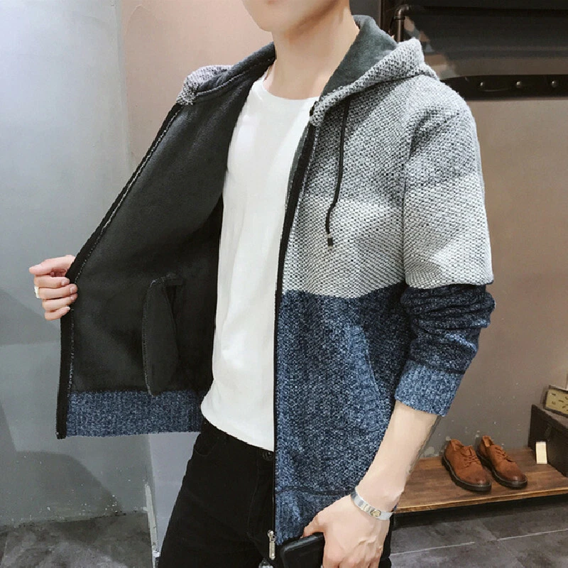 Winter sweater for deals mens with cap