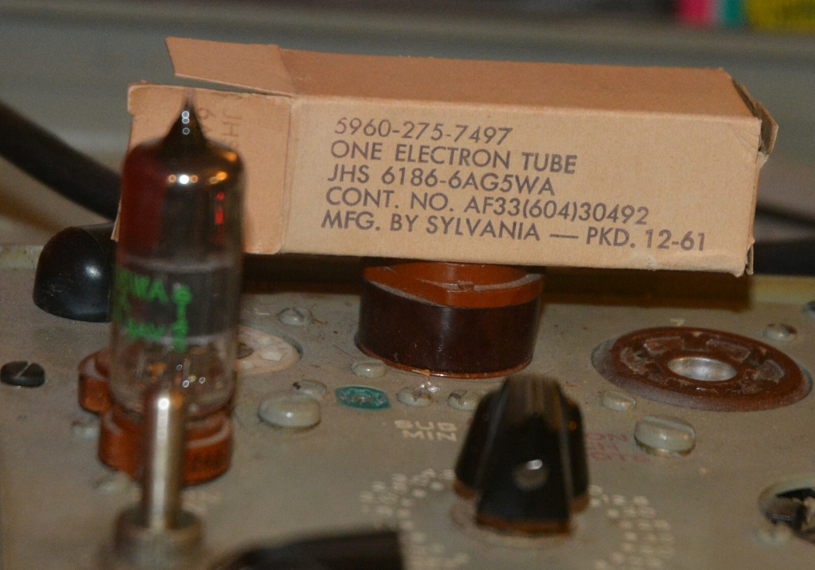 Sylvania 6AG5WA Vacuum Tube NOS Tested Good on TV-7D/U Tester  