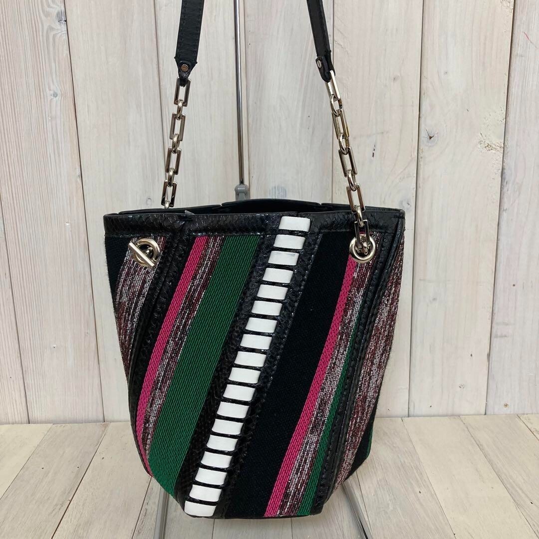 Proenza Schouler Small Bucket Shoulder Bag Green x Black USED