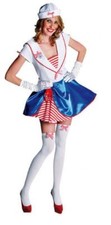 Matrosen Marine Kostüm Kleid Matrosin Damen Uniform Jacke Rock Kappe Mütze Hut