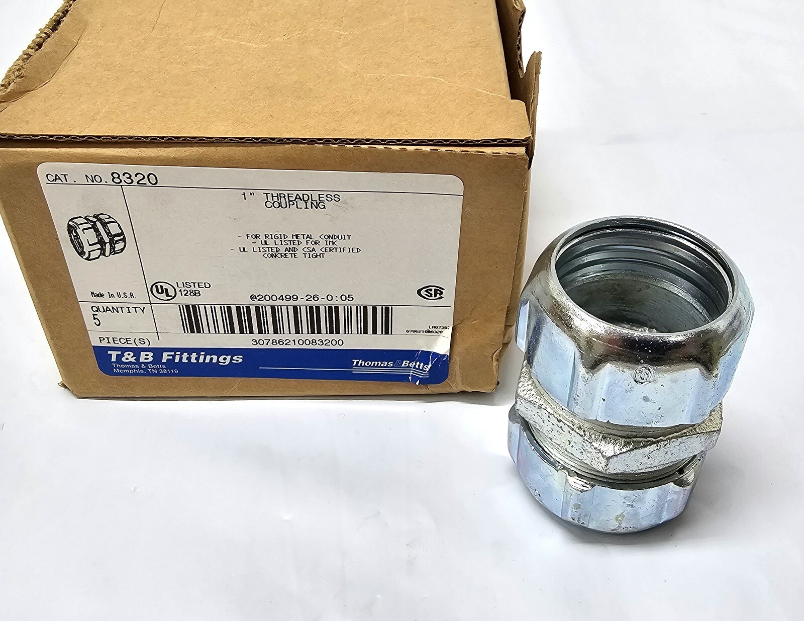 Box Of 5 ~ Thomas & Betts 8320 ~ 1 Inch Threadless Coupling | eBay