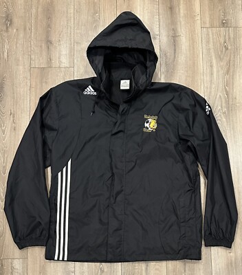 ADIDAS Ferris State Bulldogs Soccer Men s Full-Zip Rain Jacket XL Black