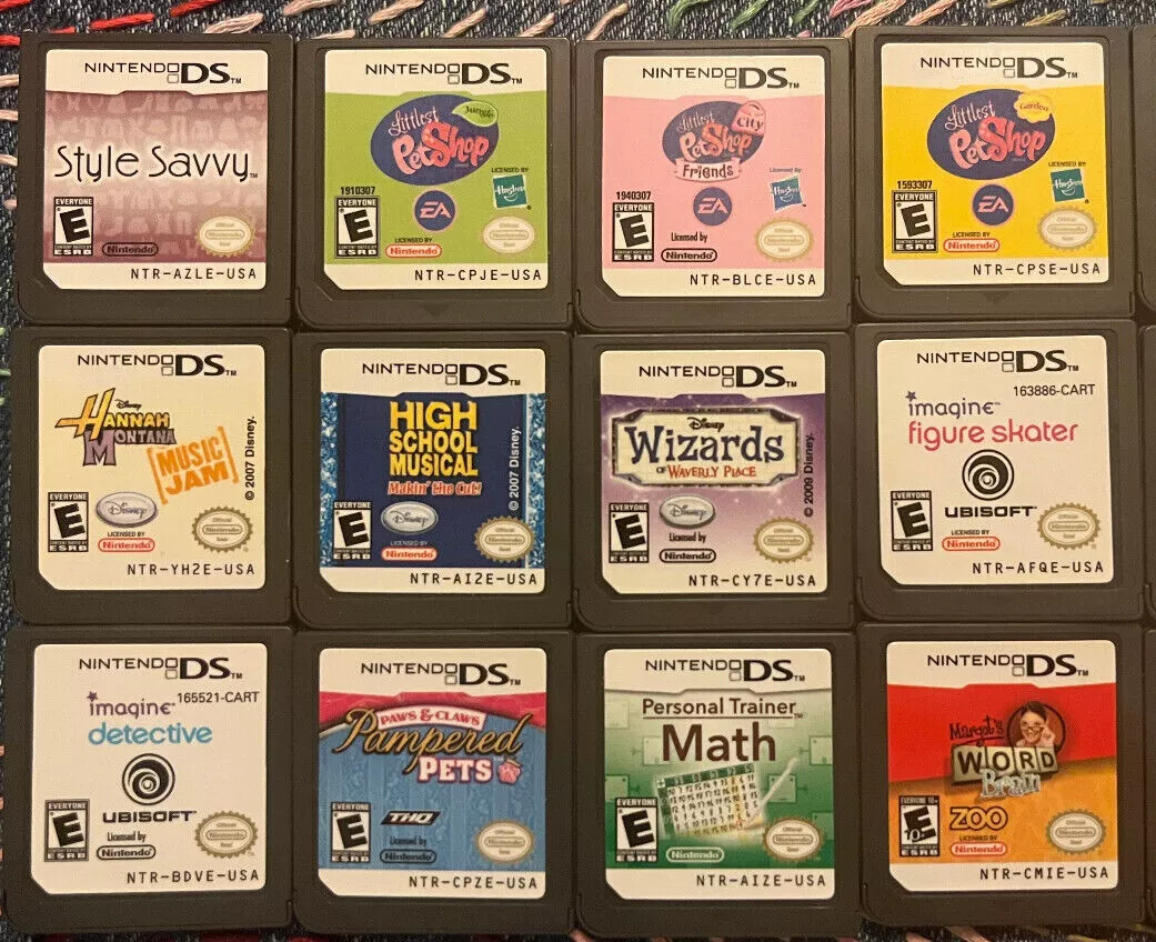 Nintendo Ds Pet Game Lot, Pet Vet, Pet Adoption Center, Littlest Pet Shop