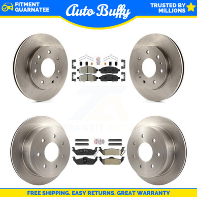 Front Rear Integrally Molded Pads And Disc Brake Rotors Kit For Ford F-150