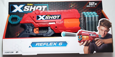 X-Shot Excel Reflex 6 Blaster 90ft/27M NEW (12x) by ZURU for Age