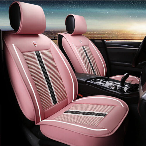 Car Seat Covers 2-Seats Front for BMW PU Leather Cusion Cushion 004 Pink