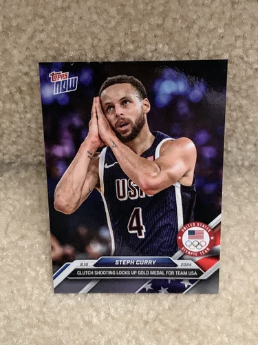 2024 Topps Now Steph Curry #27 Team USA Gold Medal Game Night Night