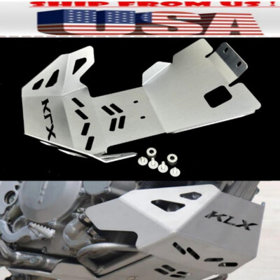 US! Silver Skid Plate Engine Guard Protector For KAWASAKI KLX300 /R KLX250 /R/S