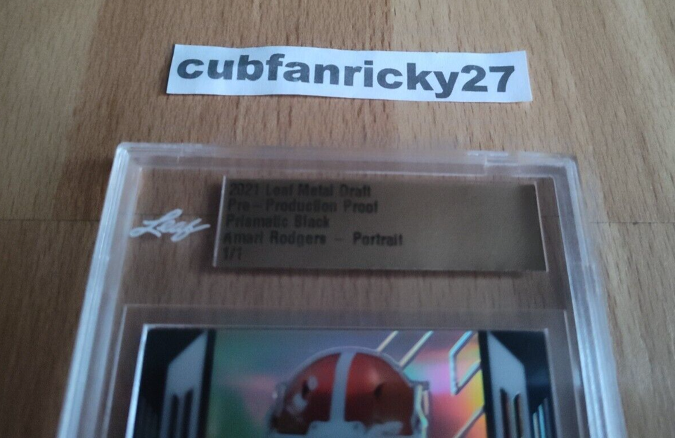 2021 Amari Rodgers Leaf Metal Draft Pre Production Proof Rookie 1/1