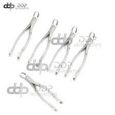5 EXTRACTING FORCEPS COW HORN  23 1st  2nd LOWER MOLARS DENTAL INSTRUMENTS