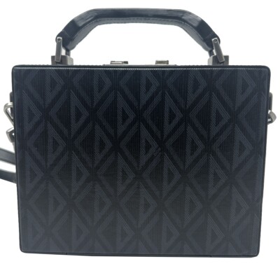 DIOR Mini Lock Case CD Diamond Canvas Crossbody Bag | eBay