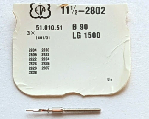 Eta Caliber 2802 04 06 22 24 26 28 2830 2832 2834 2836  Helical Winding stem x 1