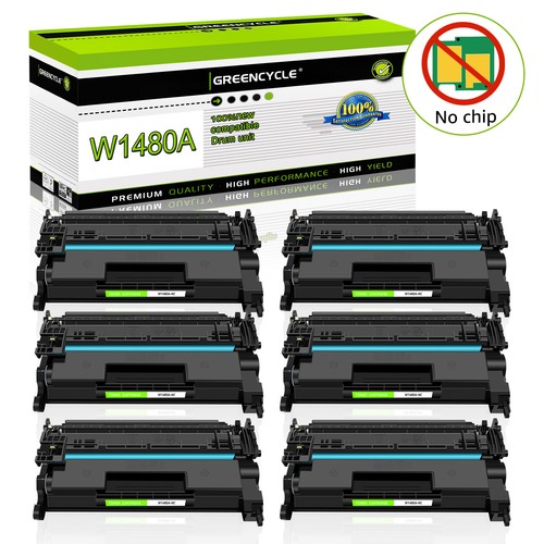 6PK No Chip 148A W1480A Toner Cartridge for HP LaserJet Pro 4001dw MFP 4101fdn