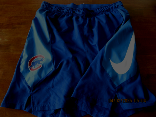 NWOT Men's SZ LG Chicago Cubs Nike Dri-FIT Blue Shorts MLB Authentic Collection