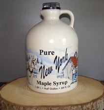 HALF GALLON THREE CREEKS FARM PURE NEW YORK MAPLE SYRUP ALL NATURAL AMBER RICH