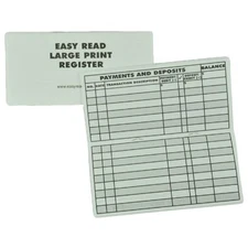 NEW 10 Pack LARGE PRINT Low Vision Checkbook Register