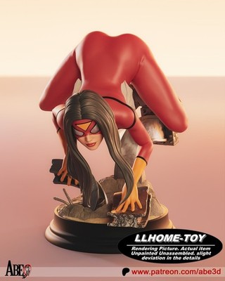 12CM tall Jessica Drew Spiderwoman 3D Print Model Unpainted GK statue Figure