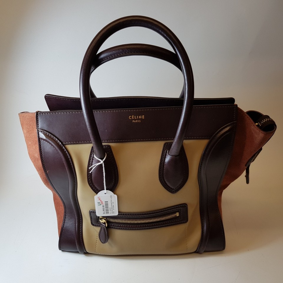 Céline Phantom Luggage Tote | Tri-Colour Leather & Suede With Dust Bag #45025