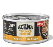 Acana Chunks In Broth Chicken & Tuna Recipe Canned Cat Food 24/3oz Cans