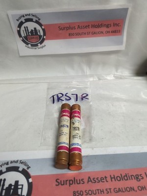 FERRAZ SHAWMUT,TRS7R,TRI-ONIC 7 AMP FUSE LOT OF 2 PRE-OWNED