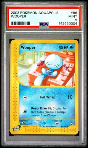 2003 POKEMON AQUAPOLIS #66 WOOPER PSA 9