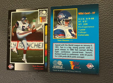 1992 Wild Card WLAF Football #37 Tom Rouen - Glory