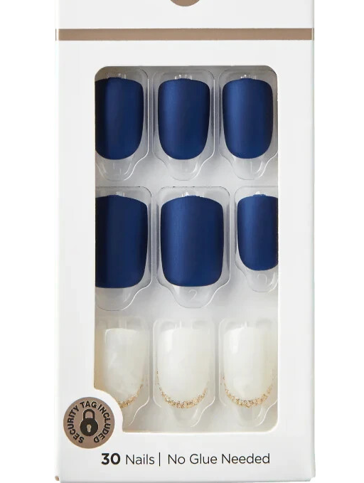 KISS IMPRESS PRESS ON FALSE NAILS INSTANT MANI NEW CHASING STARS SHORT LENGTH