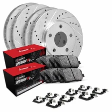 R1 Concepts Wguh2 72041 R1 Brake Rotors   D S   Silver W  Optimum Oe Pads