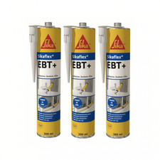 3 x Sikaflex EBT+ Polyurethane Sika 300ml Adhesive Sealant Elastic Flexible