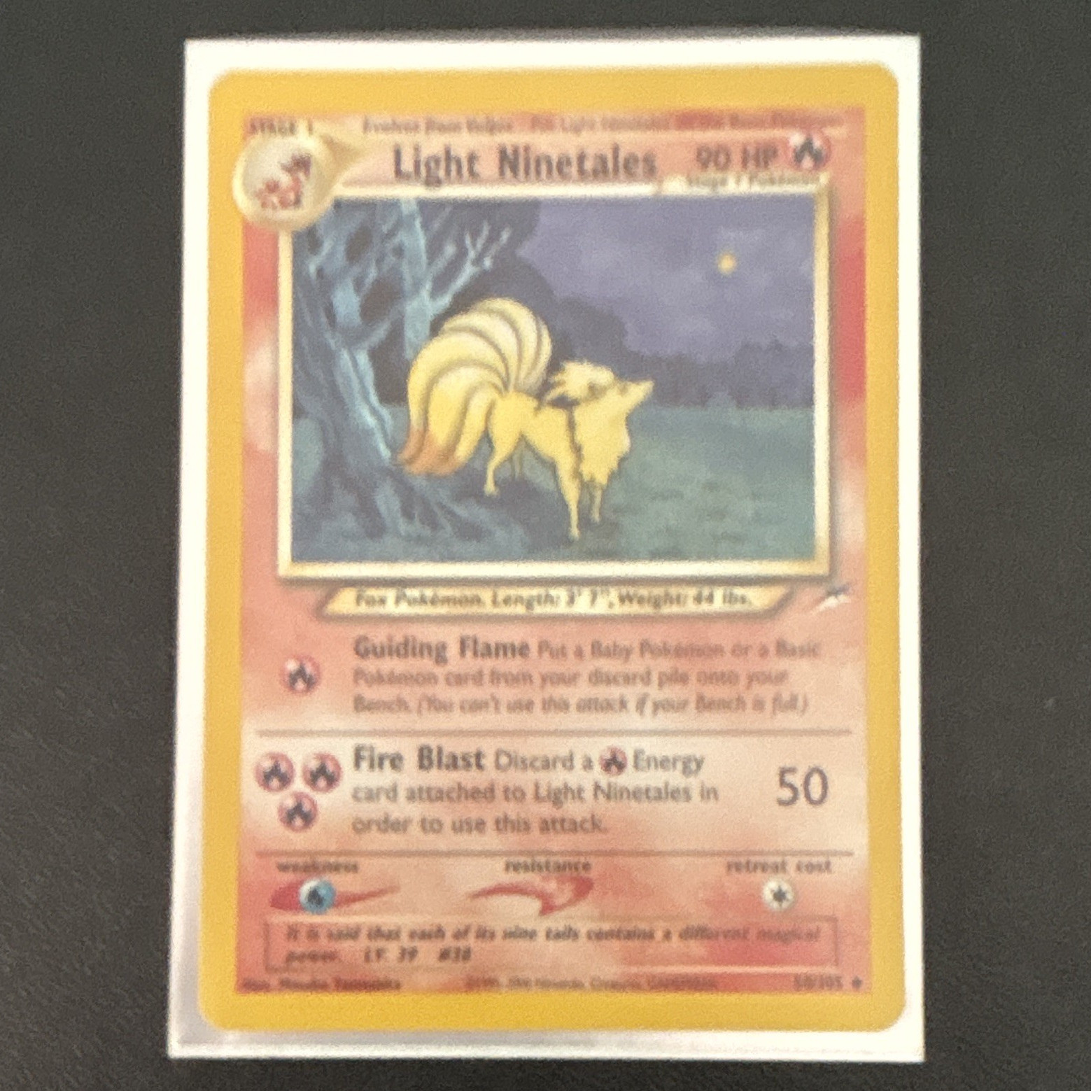 Pokemon TCG Light Ninetales 50/105 Neo Destiny LP