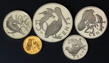 BRITISH VIRGIN ISLANDS 1, 5, 10, 25, 50 Cents 1973 Proof - 5 Coins. - 928