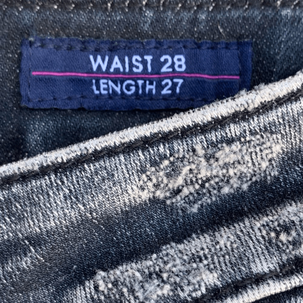 Vigoss Jagger Skinny Jeans Black Distressed Women’s Sz 28 x 27 Medium Wash