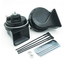 Car Horn 12V Super Loud Electric Waterproof High Low Daul Tone Fit for Black