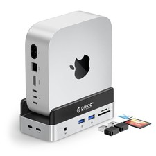 Mac mini M4 Dock and Stand ORICO MiniDock M.2 SSD 8TB 2xUSB A Hub