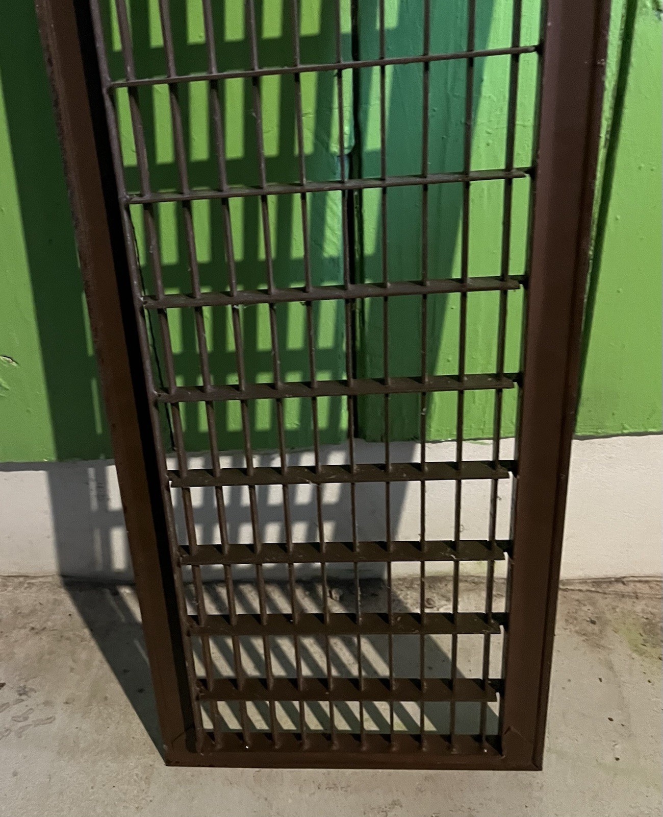 Antique Metal Heat Register Grate Rectangular Grid Floor Wall Vent  32" X 9-7/8"